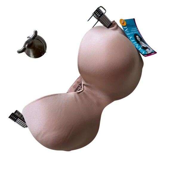 Vanity Fair Size 36DD Buff Nearly Invisible Strapless‎ Underwire Bra #74202 - Picture 4 of 10